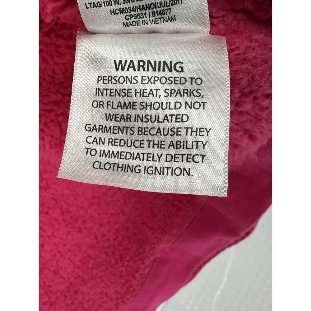 Pink Carhartt Duck Canvas Girls Sherpa Lined Coat/Jacket Youth Size M (10-12)